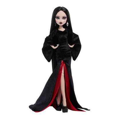 Morticia Addams Monster High x Wednesday Doll stock photo out-of-box
