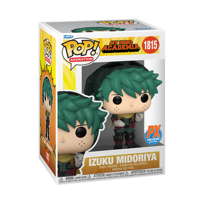 Izuku Midoriya Hooded Funko Pop! #1815 PX Previews Exclusive stock photo in-box from My Hero Academia