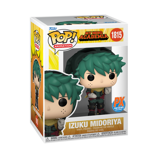 Izuku Midoriya Hooded Funko Pop! #1815 PX Previews Exclusive stock photo in-box from My Hero Academia