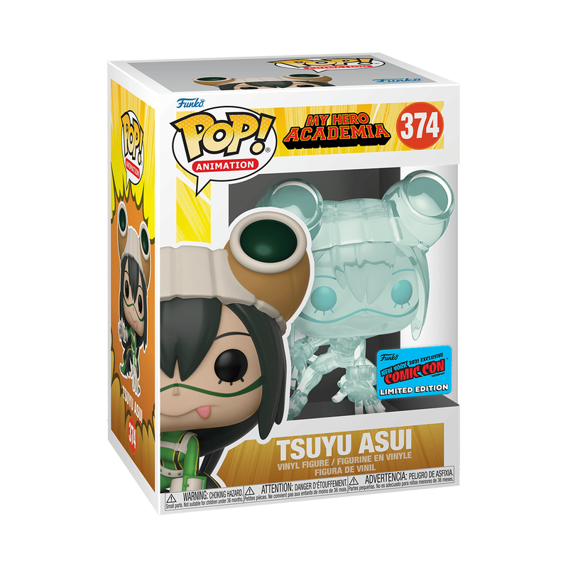My Hero Academia Tsuyu Asui 2021 New York Comic Con Exclusive Funko Pop Packaging