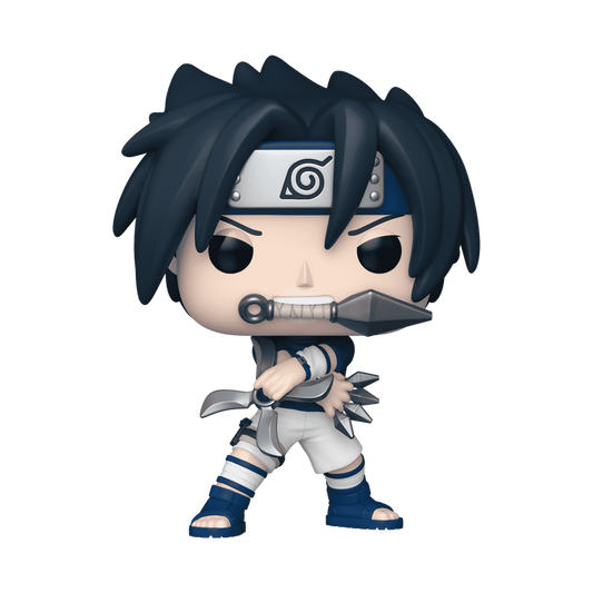 Sasuke Uchiha with Demon Wind Shuriken Funko Pop! #1965 stock photo out-of-box from Naruto