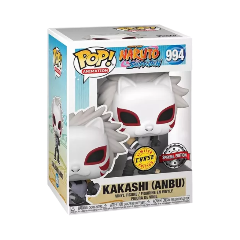 Kakashi Anbu Funko Pop! #994 Chase Special Edition stock photo in-box from Naruto Shippuden