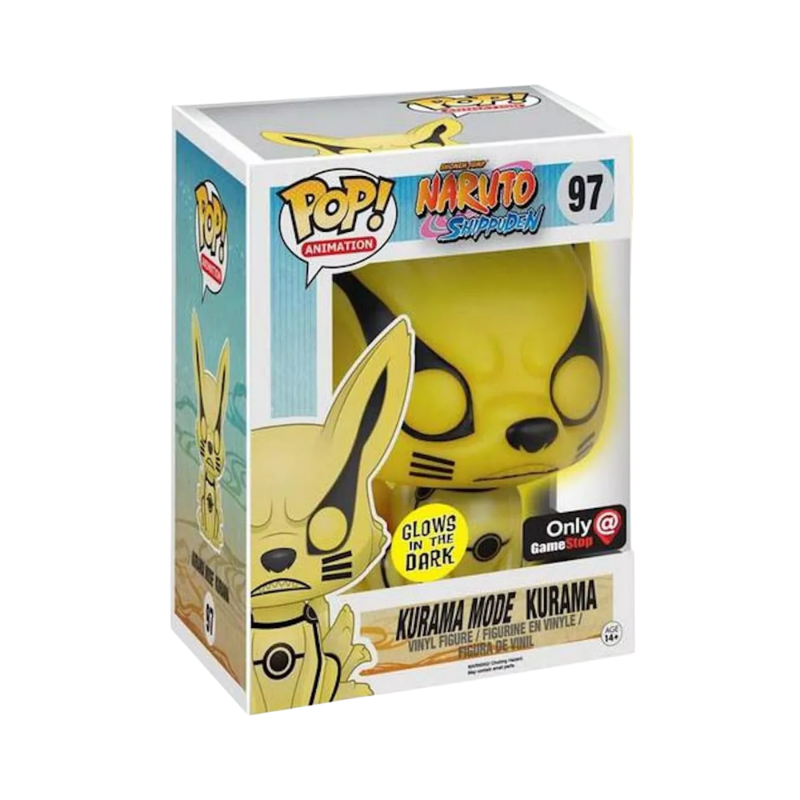 Kurama Mode Kurama Funko Pop! #97 Glow in the Dark GameStop Exclusive stock photo in-box from Naruto Shippuden