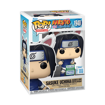 Sasuke Uchiha’s Paw Encyclopedia Funko Pop #1940 Wondrous Convention Limited Edition in box packaging