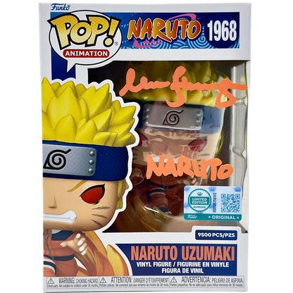 Naruto Uzumaki Funko Pop! #1968 Supreme Limited Edition 9,500 PCS signed by Maile Flanagan front in-box photo