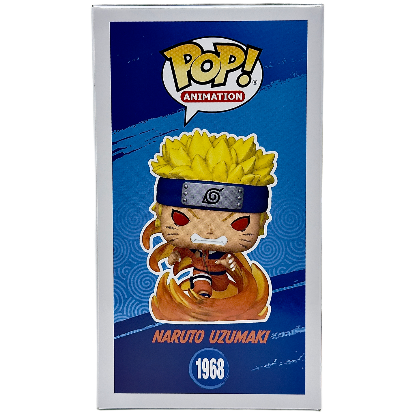 Left side of box for Naruto Uzumaki Funko Pop! #1968 Supreme Limited Edition 9,500 PCS signed by Maile Flanagan