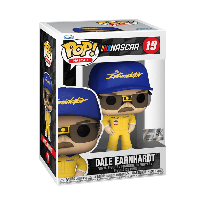 Dale Earnhardt Sr. in Wrangler Uniform Funko Pop! #19 stock photo in-box from NASCAR