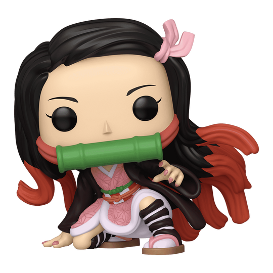 Nezuko Kamado Demon Slayer Funko Pop Figure Jumbo Wearing Bamboo Muzzle