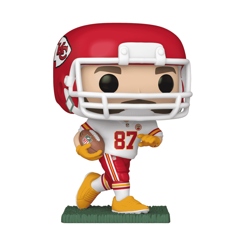 Travis Kelce Away Uniform Funko Pop! #257 stock photo out-of-box from NFL Kansas City Chiefs