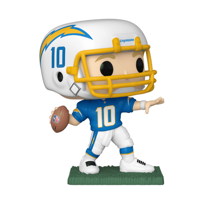 Justin Herbert Home Uniform Funko Pop! #162 stock photo out-of-box from NFL Los Angeles Chargers