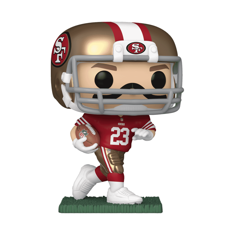 Christian McCaffrey Home Uniform Funko Pop! #250 stock photo out-of-box from NFL San Francisco 49ers