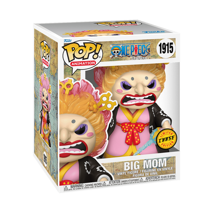 Funko Pop Big Mom #1915 Chase from One Piece, shown inside original Funko packaging with Chase sticker.