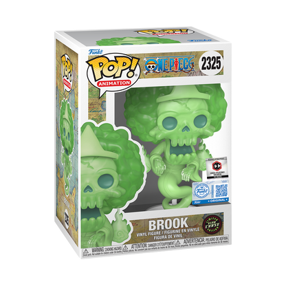 Brook Ghost Funko Pop! #2325 Glow Chase Chalice Collectibles Exclusive Pre-Release stock photo in-box from One Piece