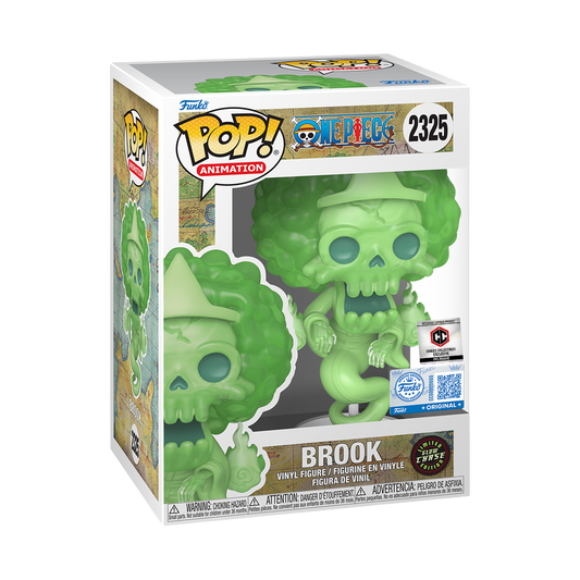 Brook Ghost Funko Pop! #2325 Glow Chase Chalice Collectibles Exclusive Pre-Release stock photo in-box from One Piece