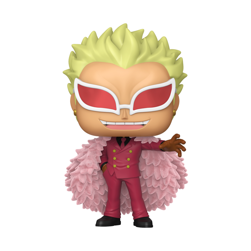 Doflamingo (Flocked) Funko Pop! #2327 San Diego Comic-Con Shared stock photo out-of-box from One Piece