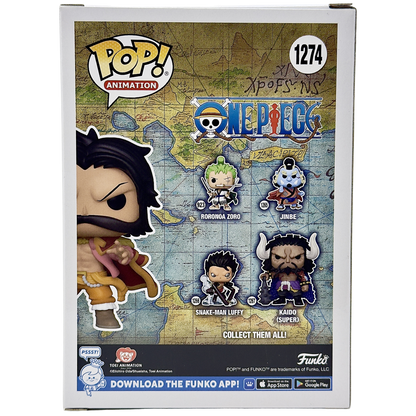 Back of box for Gold D. Roger Funko Pop! #1274 Funko Exclusive signed by Sean Hennigan