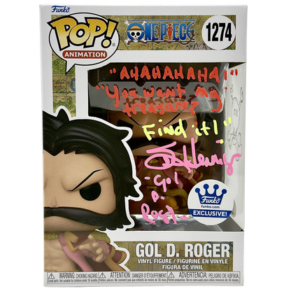 Gold D. Roger Funko Pop! #1274 Funko Exclusive signed by Sean Hennigan front in-box photo