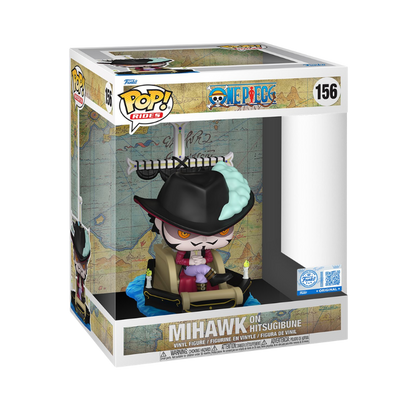 Dracule Mihawk on Hitsugibune Funko Pop! Rides #156 Specialty Series stock photo in-box from One Piece