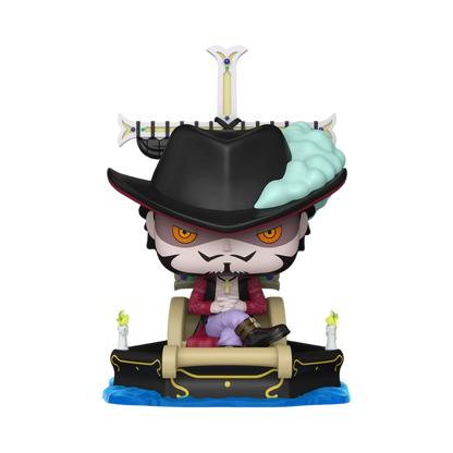Dracule Mihawk on Hitsugibune Funko Pop! Rides #156 Specialty Series stock photo out-of-box from One Piece