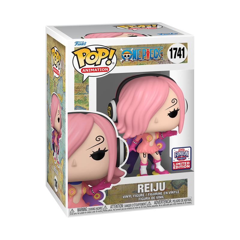 Reiju Funko Pop! #1741 London Funkon Limited Edition 2024 in box packaging from One Piece