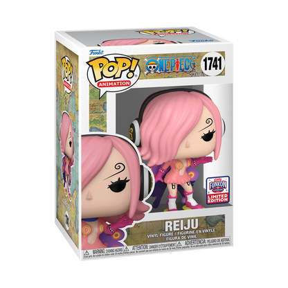 Reiju Funko Pop! #1741 London Funkon Limited Edition 2024 in box packaging from One Piece