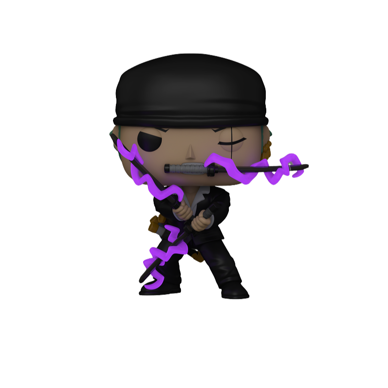 Roronoa Zoro Dressrosa Arc Funko Pop! #2514 Glow Exclusive glow-in-the-dark stock photo out-of-box from One Piece