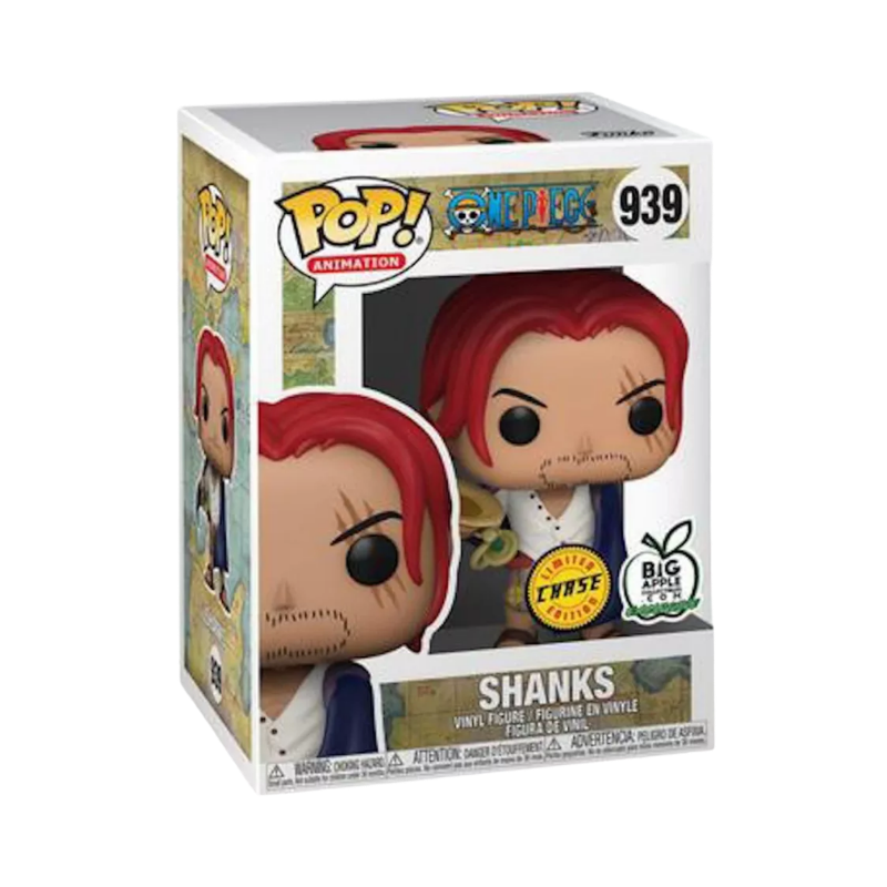 Shanks Funko Pop! #939 Chase Big Apple Exclusive with Straw Hat stock photo in-box One Piece