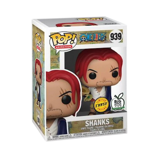 Shanks Funko Pop! #939 Chase Big Apple Exclusive with Straw Hat stock photo in-box One Piece