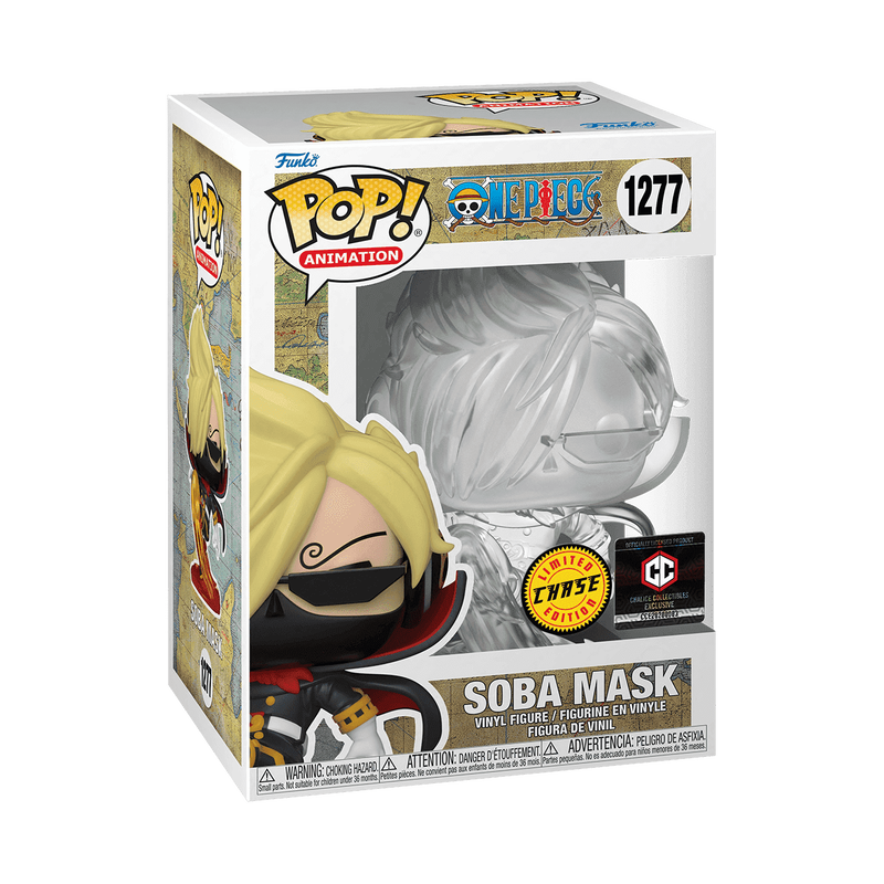 Soba Mask Funko Pop! #1277 Translucent Chase Chalice Collectibles Exclusive stock photo in-box from One Piece