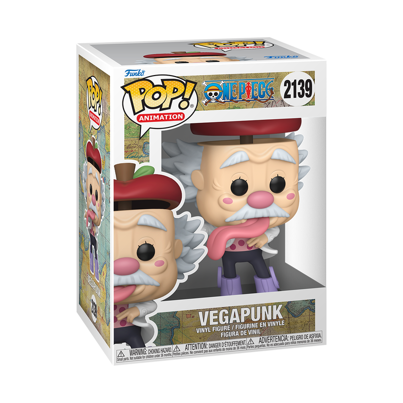 Vegapunk Funko Pop! #2139 Egghead Arc in box packaging from One Piece