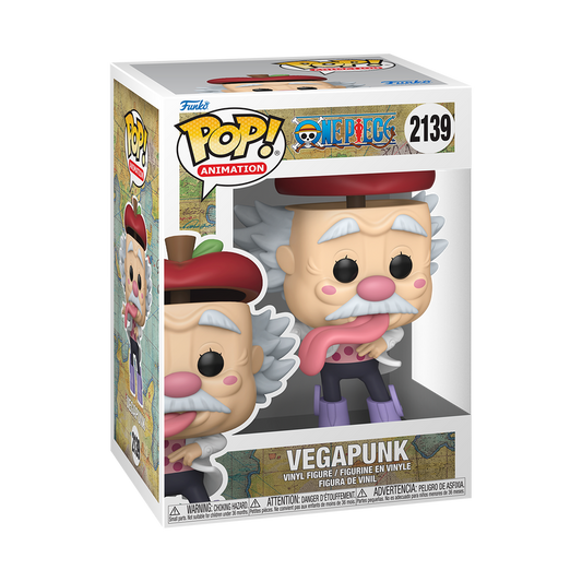Vegapunk Funko Pop! #2139 Egghead Arc in box packaging from One Piece