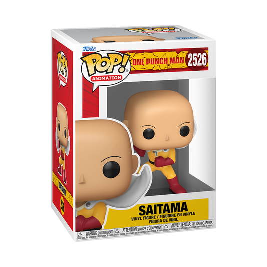 Saitama Funko Pop! #2526 stock photo in-box from One Punch Man