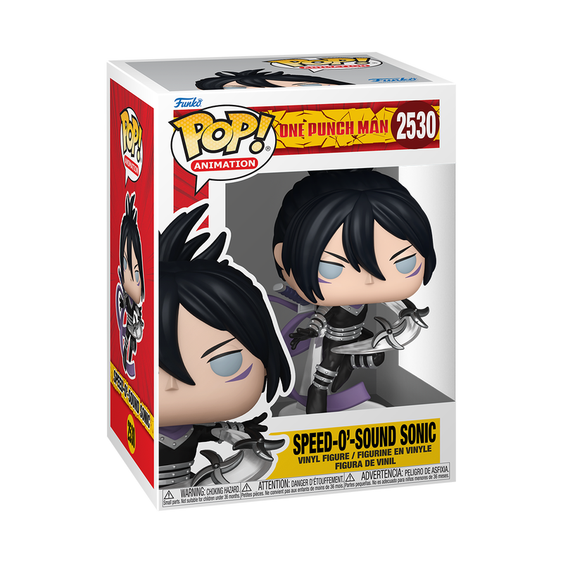 Speed-O'-Sound Sonic Funko Pop! #2530 stock photo in-box from One Punch Man