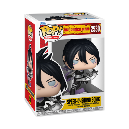 Speed-O'-Sound Sonic Funko Pop! #2530 stock photo in-box from One Punch Man