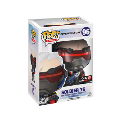 Soldier: 76 Funko Pop! #96 GameStop Exclusive stock photo in-box from Overwatch