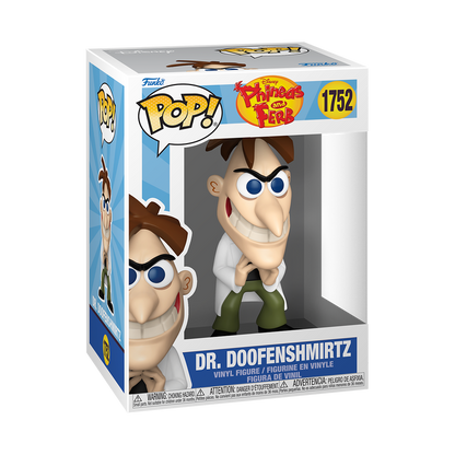 Dr Doofenshmirtz Funko Pop! #1752 stock photo in-box from Phineas and Ferb