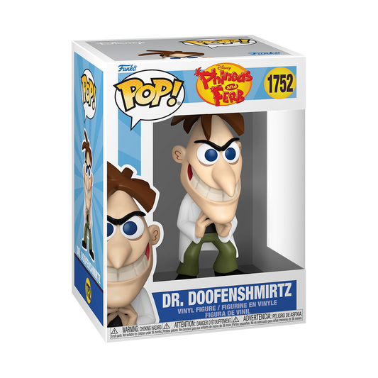 Dr Doofenshmirtz Funko Pop! #1752 stock photo in-box from Phineas and Ferb