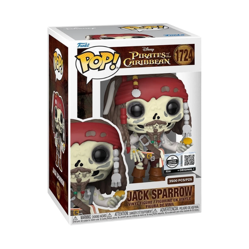 Jack Sparrow Funko Pop! #1724 Limited Edition Exclusive stock photo in-box from Pirates of the Caribbean