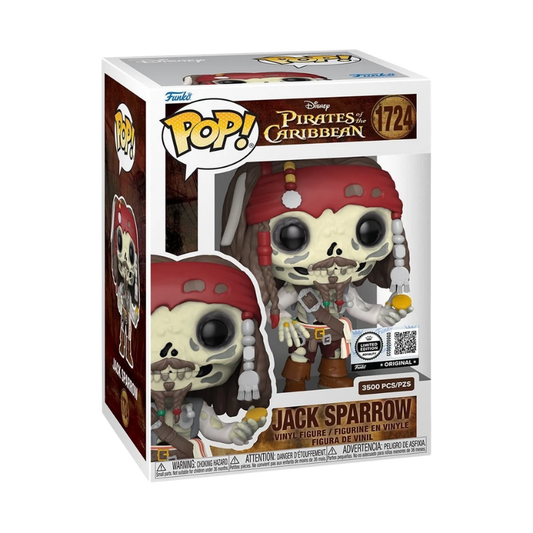 Jack Sparrow Funko Pop! #1724 Limited Edition Exclusive stock photo in-box from Pirates of the Caribbean