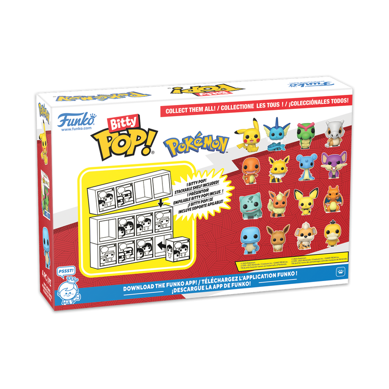 Pokemon Bitty Pop! 4-Pack Funko Pop! stock photo in-box Pokemon
