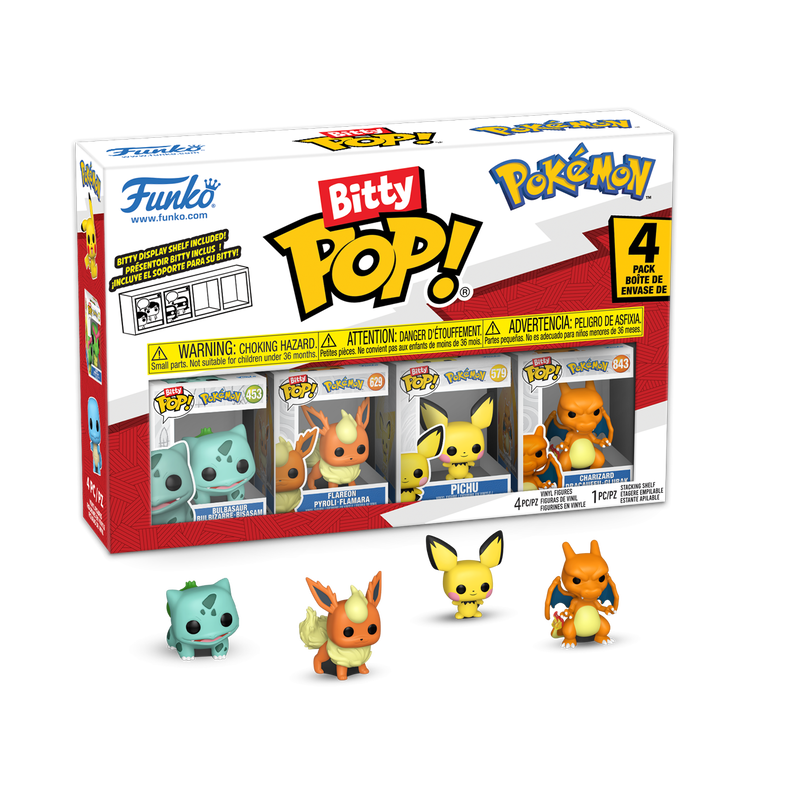 Pokemon Bitty Pop! 4-Pack Funko Pop! stock photo out-of-box Pokemon
