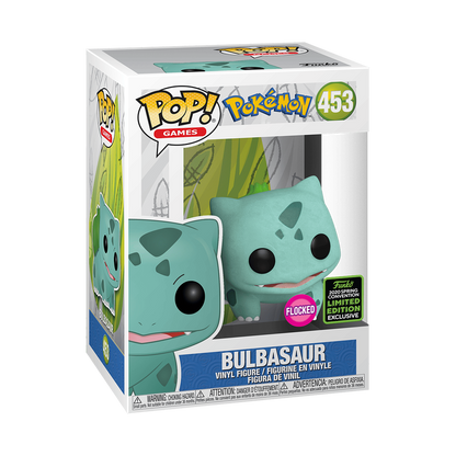 Bulbasaur Funko Pop! #453 Flocked ECCC 2020 Shared stock photo in-box from Pokémon