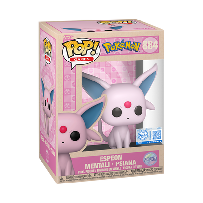 Espeon Soft Color Funko Pop! #884 Exclusive stock photo in-box from Pokémon