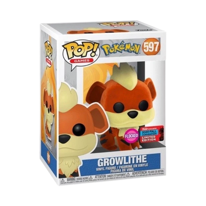 Growlithe Funko Pop! #597 Flocked NYCC 2020 Shared stock photo in-box from Pokémon