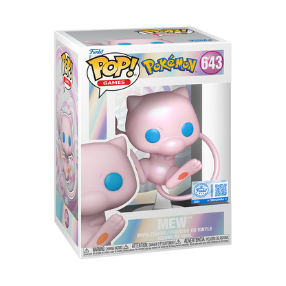 Mew Pearlescent Funko Pop! #643 Pokémon Center Exclusive stock photo in-box from Pokémon