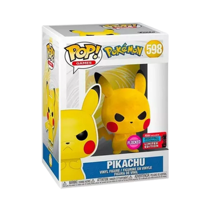 Pikachu Grumpy Funko Pop! #598 Flocked NYCC 2020 Shared stock photo in-box from Pokémon