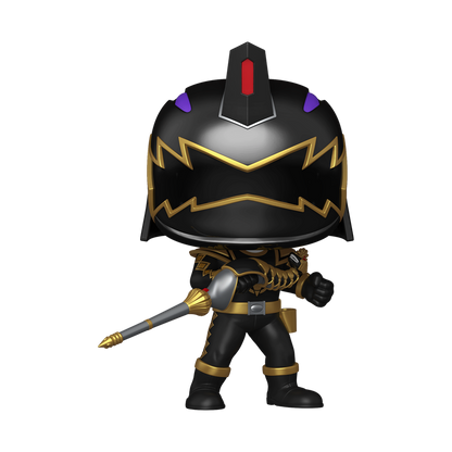 Power Rangers Dino Thunder Black Dino Thunder Ranger Funko Pop Holding Brachio Staff