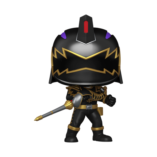 Power Rangers Dino Thunder Black Dino Thunder Ranger Funko Pop Holding Brachio Staff