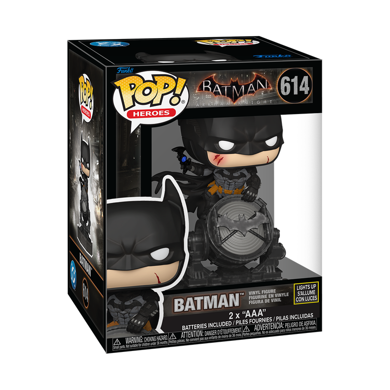Batman Light-Up SFX Funko Pop! Premium #614 stock photo in-box from Batman Arkham Knight