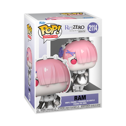 Funko Pop! Re:Zero Ram #2114 Funko Pop box packaging front view